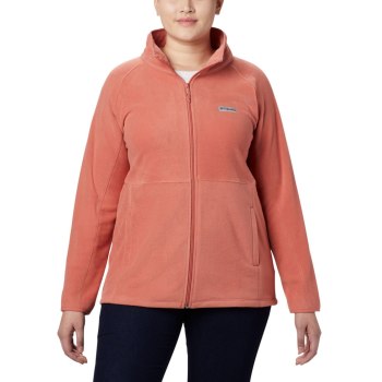 Columbia Basin Trail Fleece Full Zip Plus Size, Chamarras Coral Oscuro Para Mujer | 942801-CEK